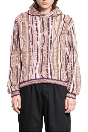 KAPITAL Homme, Sweatshirts et sweats à capuche, Multicolore, Taille: 38 FR Sweat Rose à Câble Gaudy