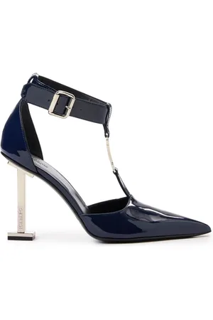 Iceberg Femme, Chaussures, Bleu, Taille: 38 EU Escarpins bleus en cuir verni à bout pointu avec talon personnalisé