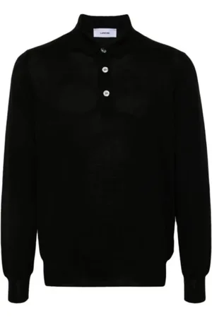 LARDINI Homme, Pulls, Noir, Taille: L Polo en Laine