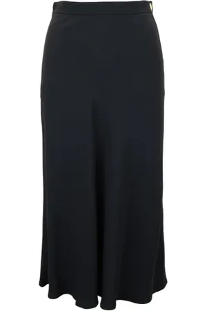 Elisabetta Franchi Femme, Jupes, Noir, Taille: 42 FR Jupe Évasée avec Bandes Latérales