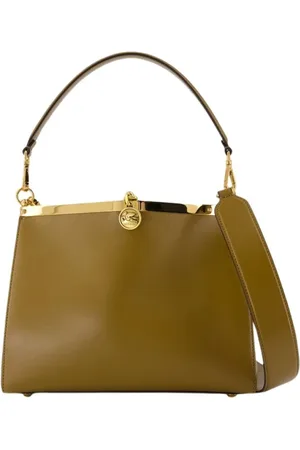 Etro Femme, Sacs, Brun, Taille: ONE Size Sac à bandoulière en cuir marron avec sangle amovible