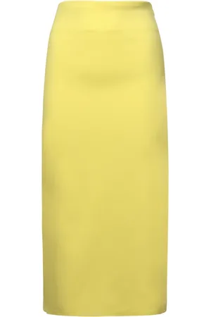 Jacquemus Femme, Jupes, Jaune, Taille: 36 FR Jupe Jaune en Viscose Extensible à Taille Haute