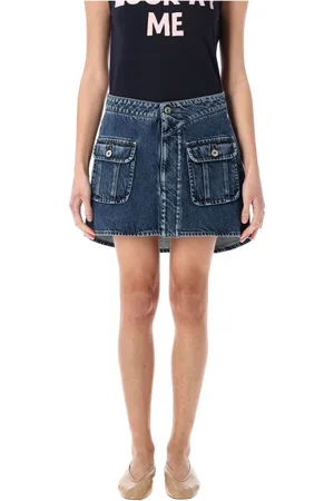 J.W.Anderson Femme, Jupes, Bleu, Taille: 34 FR Jupe trapèze en denim bleu