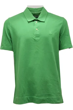 BALLANTYNE Homme, Tops, Vert, Taille: M Polo Col Rond Manches Courtes