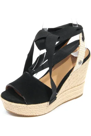 UGG Femme, Chaussures, Noir, Taille: 36 EU Sandale compensée Shiloh noire