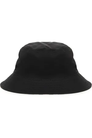 Burberry Femme, Accessoires, Noir, Taille: L Chapeau en Coton Noir avec Visière Fabriqué en Italie