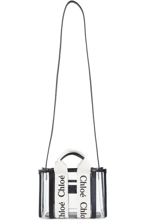 Chloé Femme, Sacs, Noir, Taille: ONE Size Sac à Bandoulière en PVC et Cuir Noir