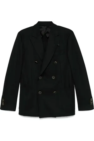 LARDINI Homme, Vestes, Noir, Taille: 2XL Blazer Croisé en Laine Mélangée
