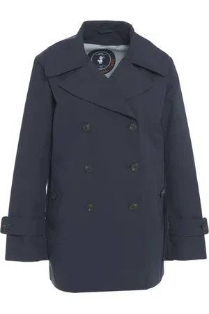 save the duck Femme, Manteaux, Bleu, Taille: 40 FR Trench Flare avec Détails du Logo
