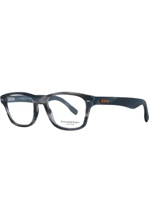 Ermenegildo Zegna Homme, Accessoires, Gris, Taille: ONE Size Montures Optiques Homme Gris en Plastique Pleine monture
