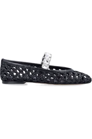 Casadei Femme, Chaussures, Noir, Taille: 36 EU Chaussures de Ballet Noires Fermées avec Cristaux