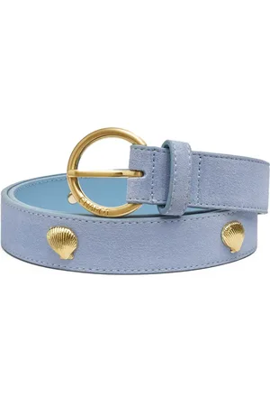 Fabienne Chapot Femme, Accessoires, Bleu, Taille: 85 CM Studded Shell Belt