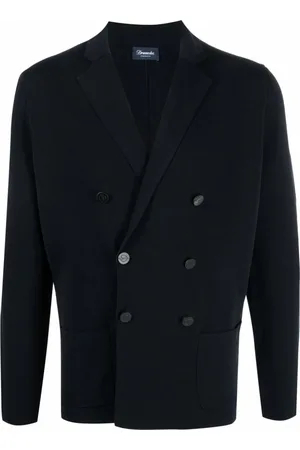 DRUMOHR Homme, Vestes, Bleu, Taille: M Blazer Bleu à Double Boutonnage Vêtements d
