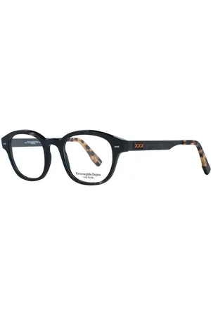 Ermenegildo Zegna Homme, Accessoires, Noir, Taille: ONE Size Lunettes Optiques Rondes Marron
