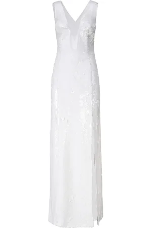 GENNY Femme, Robes, Blanc, Taille: 36 FR Maxi Robes
