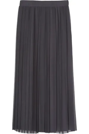 ELEVENTY Femme, Jupes, Gris, Taille: 38 FR Jupe plissée en mousseline
