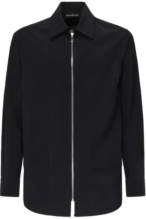 Giuliano Galiano Homme, Chemises, Bleu, Taille: L Chemise Bleue avec Fermeture Éclair