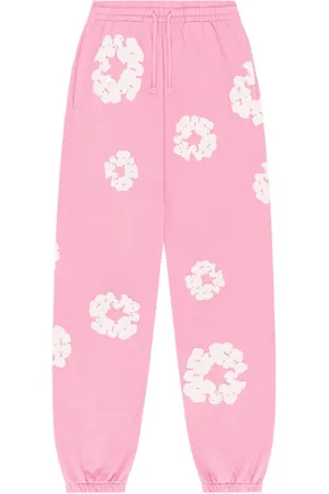 DENIM TEARS Homme, Pantalons, Rose, Taille: M Joggers Couronne de Coton Rose