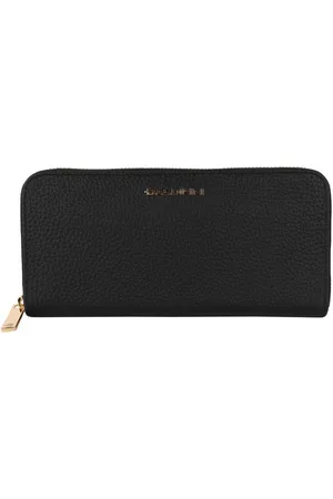 BALDININI Femme, Accessoires, Noir, Taille: ONE Size Portefeuille en cuir avec fermeture éclair et logo de la marque