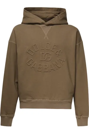 Dolce & Gabbana Homme, Sweatshirts et sweats à capuche, Brun, Taille: L Pull en Jersey de Coton Marron Coupe Oversize