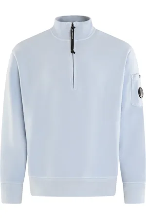 C.P. Company Homme, Sweatshirts et sweats à capuche, Bleu, Taille: S SweaT-shirts Col Polo pour Homme