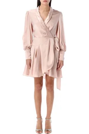 ZIMMERMANN Femme, Robes, Rose, Taille: 36 FR Robe Mini Pétales Enveloppante