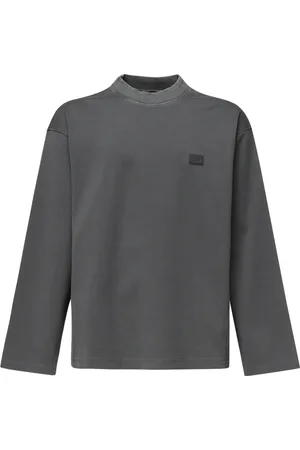 Dolce & Gabbana Homme, Tops, Gris, Taille: M Pull en Jersey de Coton Gris Côtelé