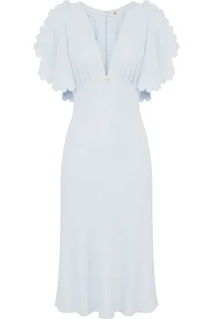 Elisabetta Franchi Femme, Robes, Bleu, Taille: 44 FR Robe Élégante Celeste pour Femmes