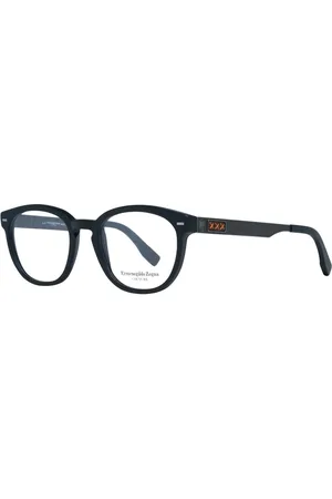 Ermenegildo Zegna Homme, Accessoires, Noir, Taille: ONE Size Montures Optiques Rondes Noires