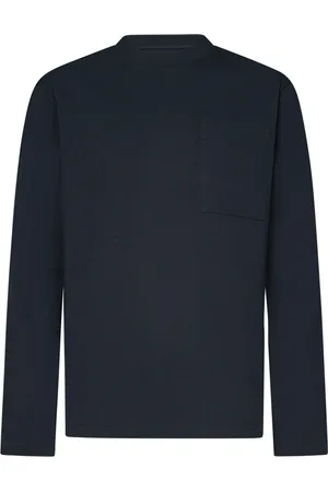 Jil Sander Homme, Tops, Bleu, Taille: L T-shirt Bleu à Manches Longues avec Logo
