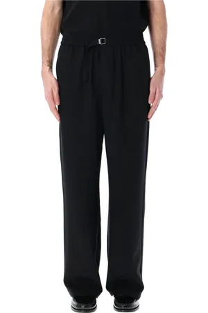 Ami Homme, Pantalons, Noir, Taille: M Pantalon noir en laine coupe droite
