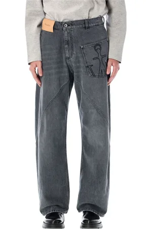 J.W.Anderson Homme, Jeans, Gris, Taille: W33 Jean de travail torsadé