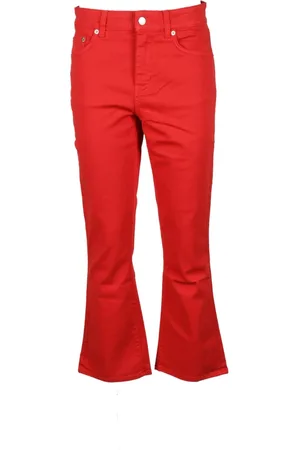 DEPARTMENT FIVE Femme, Jeans, Rouge, Taille: W27 Jeans Élégants en Mélange Coton Élasthanne