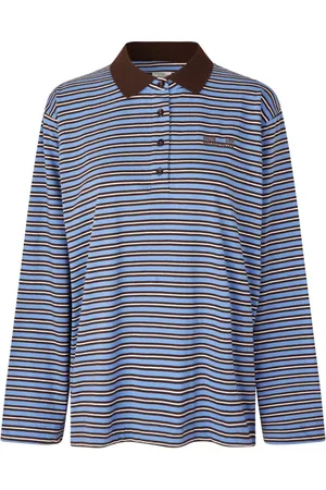 Baum und Pferdgarten Femme, Tops, Bleu, Taille: 40 FR Java Polo Stripe