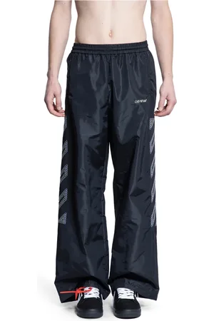 OFF-WHITE Homme, Pantalons, Noir, Taille: L Pantalon de Piste en Faille Noir