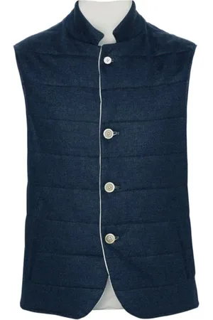 ELEVENTY Homme, Vestes, Bleu, Taille: L Veste Rembourrée Réversible à Col Baseball