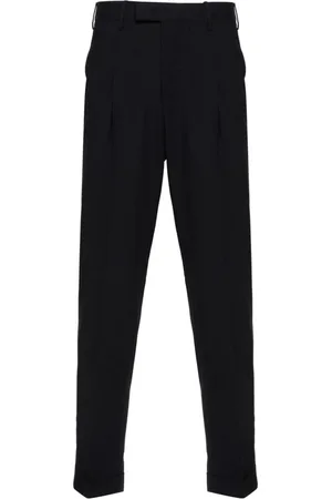 PT Torino Homme, Pantalons, Bleu, Taille: M Pantalon Slim en Laine Bleu Marine