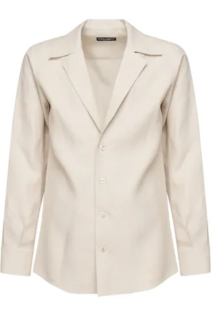 Dolce & Gabbana Homme, Vestes, , Taille: M Chemise en Lin Col V