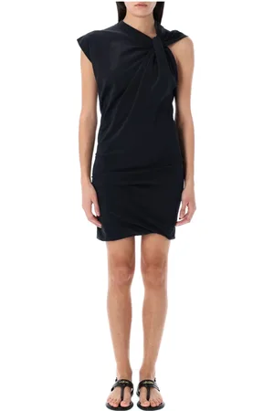 Isabel Marant Femme, Robes, Noir, Taille: 38 FR Mini-robe noire à col torsadé