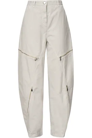 Pinko Femme, Pantalons, Gris, Taille: 36 FR Pantalon en Gabardine Gris