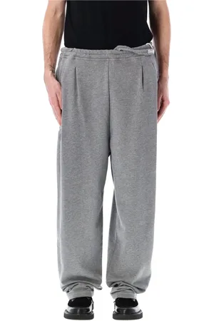 MAGLIANO Homme, Pantalons, Gris, Taille: M Pantalon de Survêtement Gris Chiné Plissé Ss25