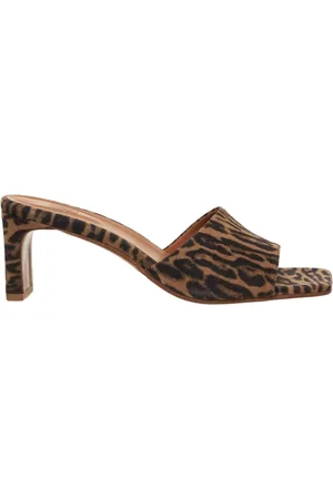 Billi Bi Femme, Chaussures, Multicolore, Taille: 37 EU Escarpins marron à imprimé animal et bout carré