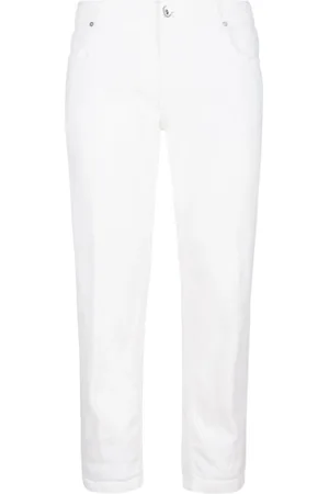 ELEVENTY Homme, Jeans, Blanc, Taille: W33 Pantalon 5 Poches en Denim Bleu Poussiéreux