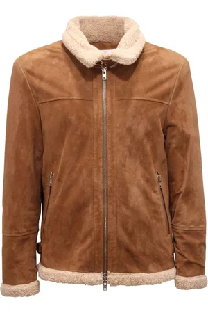 BULLY Homme, Vestes, Brun, Taille: M Veste Shearling Modèle 5562