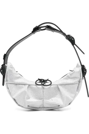 Innerraum Homme, Sacs, Blanc, Taille: ONE Size Sac Banane Noir avec Détails Plissés