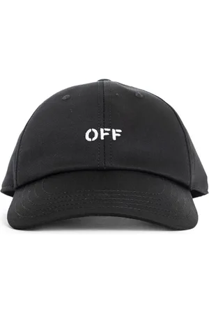OFF-WHITE Homme, Accessoires, Noir, Taille: ONE Size Casquette de Baseball en Drill Noir Timbre Brodé