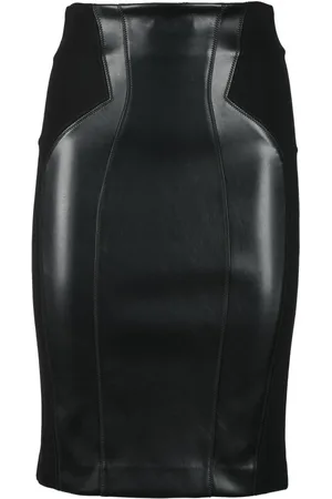 Guess Femme, Jupes, Noir, Taille: 42 FR Jupe Patchwork au Genou