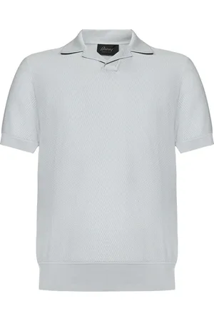 BRIONI Homme, Tops, Gris, Taille: L Polo à finition jacquard