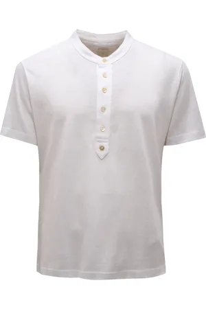 ELEVENTY Homme, Tops, Blanc, Taille: M Mélange Lin Serafino Style Chemise