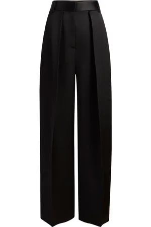 Khaite Femme, Pantalons, Noir, Taille: 36 FR Pantalon ample taille haute